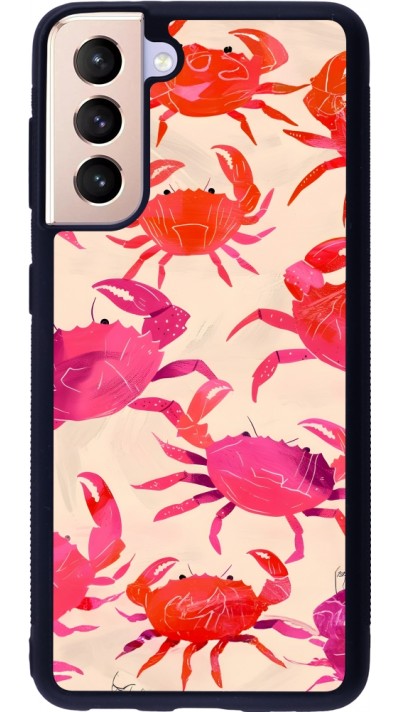 Samsung Galaxy S21 5G Case Hülle - Silikon schwarz Crabs Paint