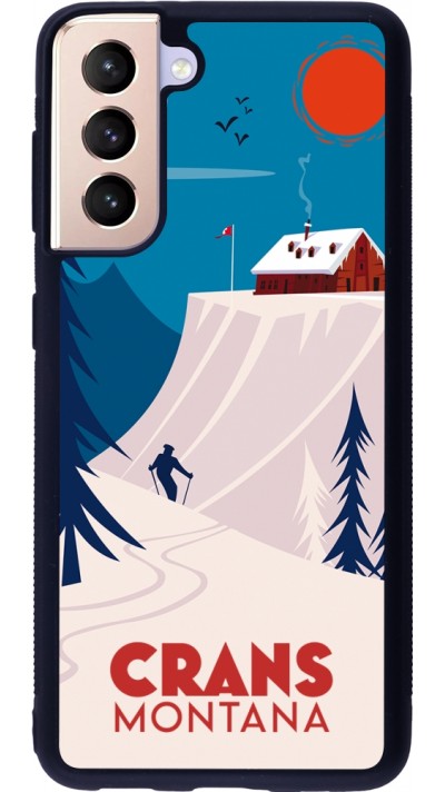 Samsung Galaxy S21 5G Case Hülle - Silikon schwarz Crans-Montana Cabane