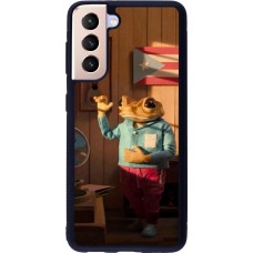 Samsung Galaxy S21 5G Case Hülle - Silikon schwarz Dancing frog DTMF