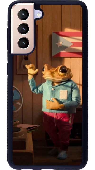 Samsung Galaxy S21 5G Case Hülle - Silikon schwarz Dancing frog DTMF