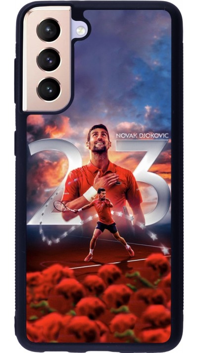 Samsung Galaxy S21 5G Case Hülle - Silikon schwarz Djokovic 23 Grand Slam