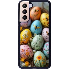 Samsung Galaxy S21 5G Case Hülle - Silikon schwarz Easter 2026 Eggs with bees