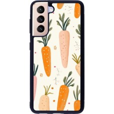 Samsung Galaxy S21 5G Case Hülle - Silikon schwarz Easter 2026 Illustration carrots