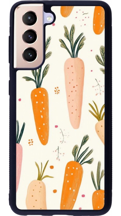 Samsung Galaxy S21 5G Case Hülle - Silikon schwarz Easter 2026 Illustration carrots