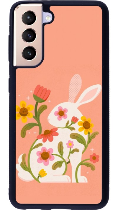 Samsung Galaxy S21 5G Case Hülle - Silikon schwarz Easter 2026 Rabbit collage