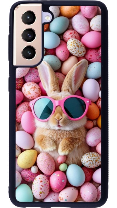 Samsung Galaxy S21 5G Case Hülle - Silikon schwarz Easter 2026 Rabbit fun