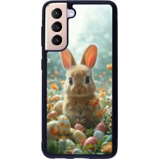 Samsung Galaxy S21 5G Case Hülle - Silikon schwarz Easter 2026 Rabbit in the garden