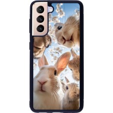 Samsung Galaxy S21 5G Case Hülle - Silikon schwarz Easter 2026 Rabbits