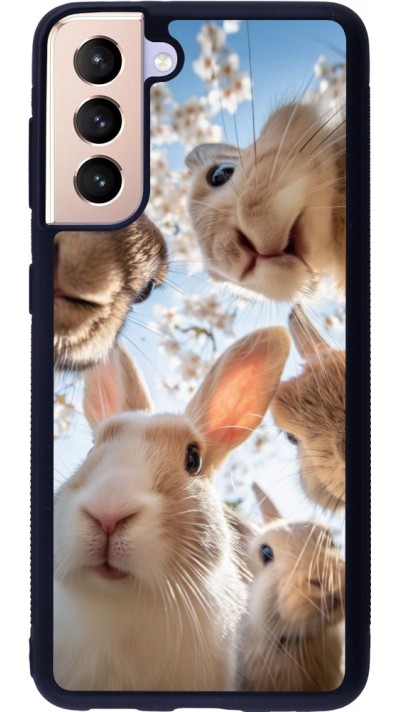 Samsung Galaxy S21 5G Case Hülle - Silikon schwarz Easter 2026 Rabbits
