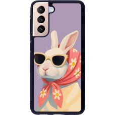 Samsung Galaxy S21 5G Case Hülle - Silikon schwarz Easter 2026 Rabbit with scarf