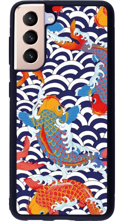 Samsung Galaxy S21 5G Case Hülle - Silikon schwarz Easter 2023 japanese fish