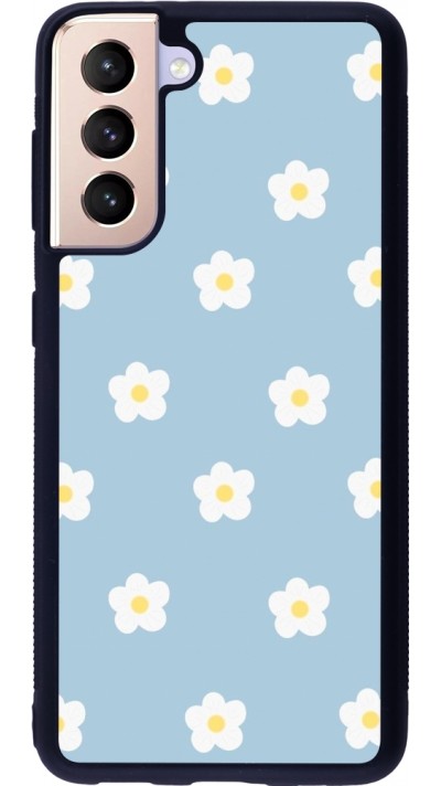 Samsung Galaxy S21 5G Case Hülle - Silikon schwarz Easter 2024 daisy flower
