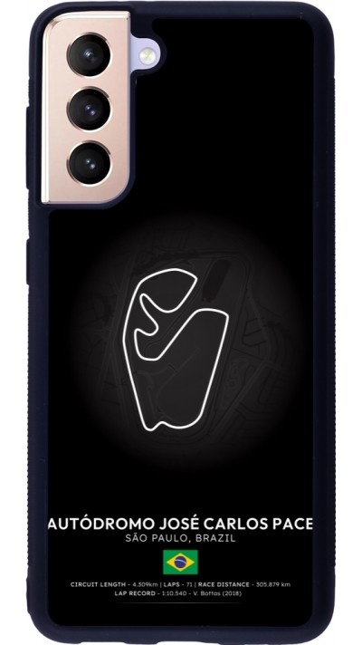 Coque Samsung Galaxy S21 5G - Silicone rigide noir F1 Track 2025 Brazil