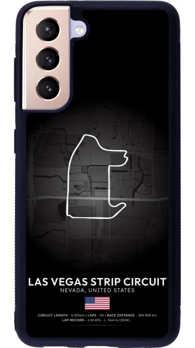 Coque Samsung Galaxy S21 5G - Silicone rigide noir F1 Track 2025 Las Vegas