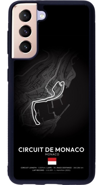Coque Samsung Galaxy S21 5G - Silicone rigide noir F1 Track 2025 Monaco