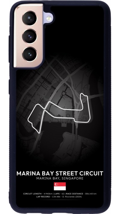 Coque Samsung Galaxy S21 5G - Silicone rigide noir F1 Track 2025 Singapore