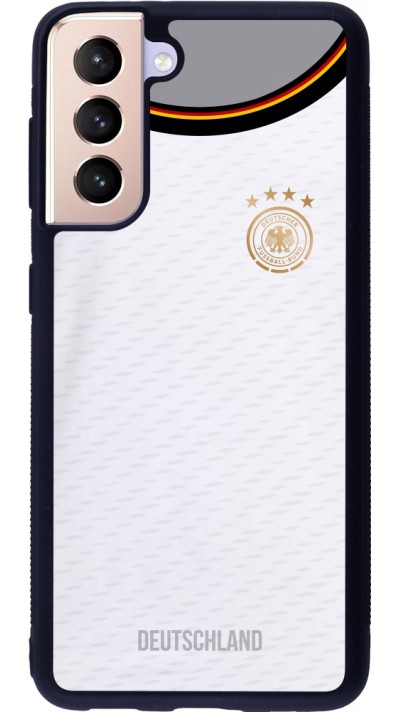 Samsung Galaxy S21 5G Case Hülle - Silikon schwarz Deutschland 2022 personalisierbares Fußballtrikot