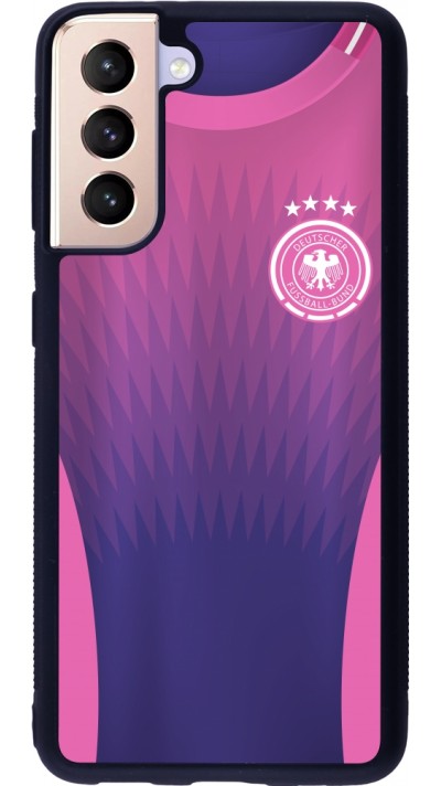 Samsung Galaxy S21 5G Case Hülle - Silikon schwarz Deutschland Away personalisierbares Fussballtrikot
