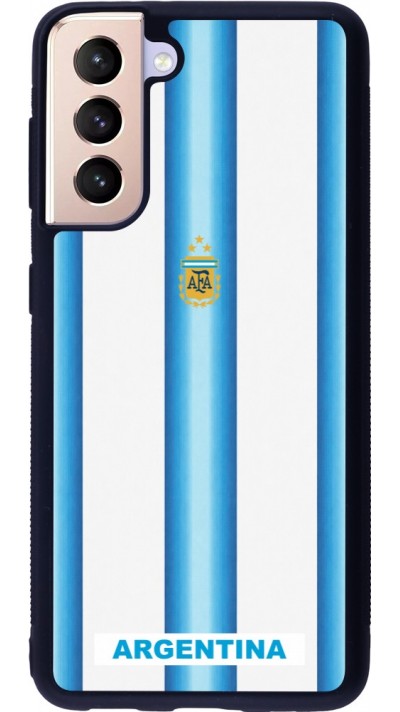 Samsung Galaxy S21 5G Case Hülle - Silikon schwarz Argentinien 2026 personalisierbares Fussballtrikot