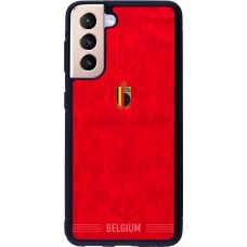 Samsung Galaxy S21 5G Case Hülle - Silikon schwarz Belgien 2026 personalisierbares Fussballtrikot