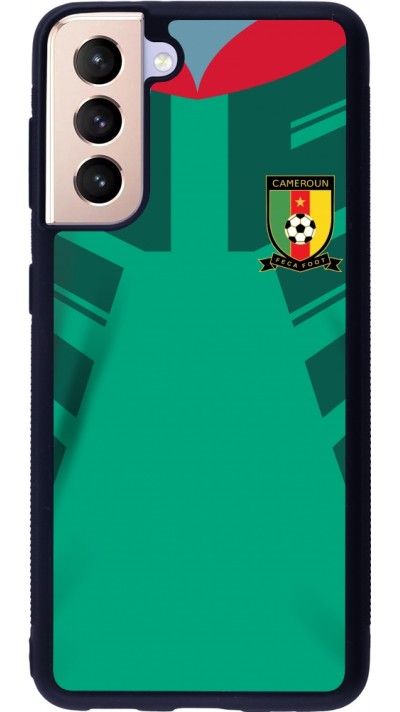 Samsung Galaxy S21 5G Case Hülle - Silikon schwarz Kamerun 2022 personalisierbares Fussballtrikot