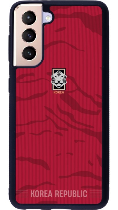 Samsung Galaxy S21 5G Case Hülle - Silikon schwarz Südkorea 2026 personalisierbares Fussballtrikot