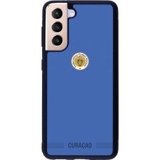 Samsung Galaxy S21 5G Case Hülle - Silikon schwarz Curaçao 2026 personalisierbares Fussballtrikot