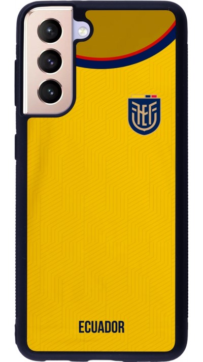 Samsung Galaxy S21 5G Case Hülle - Silikon schwarz Ecuador 2022 Fußballtrikot