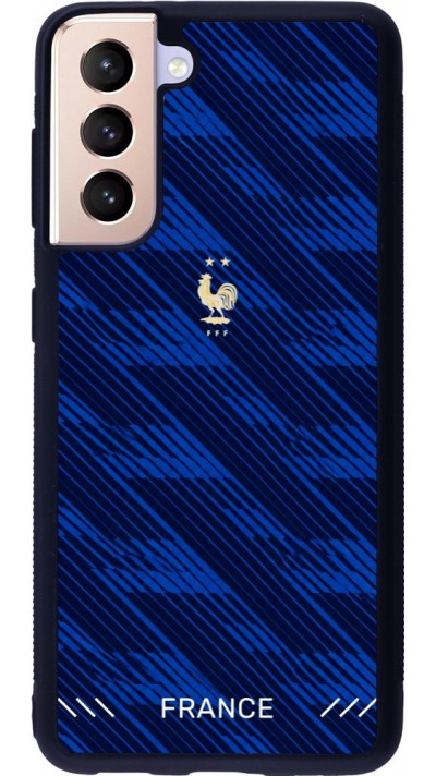 Samsung Galaxy S21 5G Case Hülle - Silikon schwarz Frankreich 2026 personalisierbares Fussballtrikot