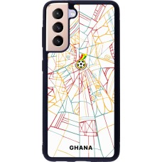 Samsung Galaxy S21 5G Case Hülle - Silikon schwarz Ghana 2026 personalisierbares Fussballtrikot