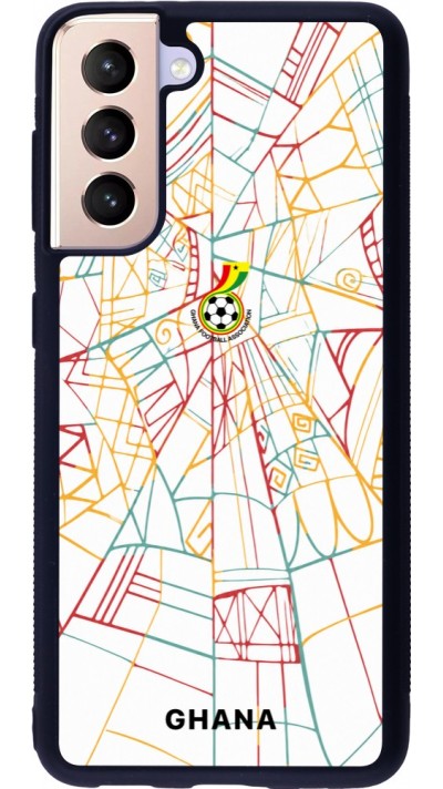 Samsung Galaxy S21 5G Case Hülle - Silikon schwarz Ghana 2026 personalisierbares Fussballtrikot