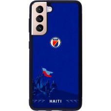 Samsung Galaxy S21 5G Case Hülle - Silikon schwarz Haiti 2026 personalisierbares Fussballtrikot