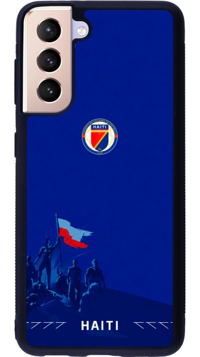 Samsung Galaxy S21 5G Case Hülle - Silikon schwarz Haiti 2026 personalisierbares Fussballtrikot
