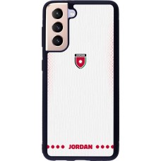 Samsung Galaxy S21 5G Case Hülle - Silikon schwarz Jordanien 2026 personalisierbares Fussballtrikot