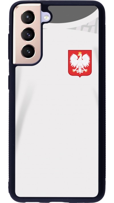Samsung Galaxy S21 5G Case Hülle - Silikon schwarz Polen 2022 personalisierbares Fussballtrikot