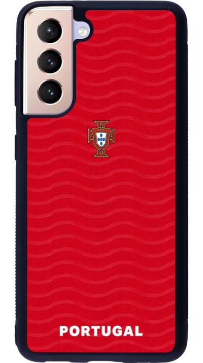 Samsung Galaxy S21 5G Case Hülle - Silikon schwarz Portugal 2026 personalisierbares Fussballtrikot