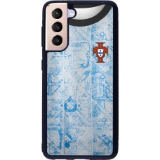 Samsung Galaxy S21 5G Case Hülle - Silikon schwarz Portugal Away personalisierbares Fussballtrikot