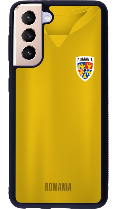 Samsung Galaxy S21 5G Case Hülle - Silikon schwarz Fussballtrikot Rumänien