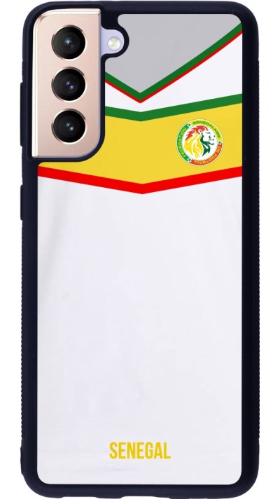 Samsung Galaxy S21 5G Case Hülle - Silikon schwarz Senegal 2022 personalisierbares Fußballtrikot