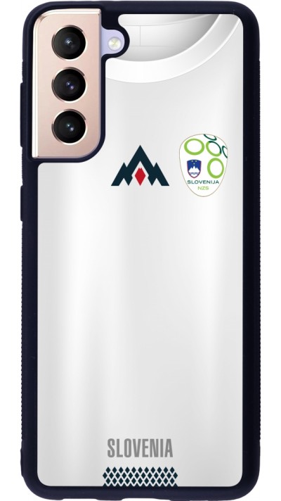 Samsung Galaxy S21 5G Case Hülle - Silikon schwarz Fussballtrikot Slowenien