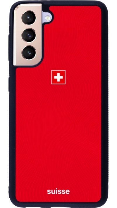 Samsung Galaxy S21 5G Case Hülle - Silikon schwarz Schweiz 2026 personalisierbares Fussballtrikot