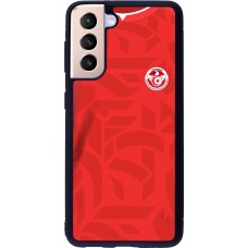 Samsung Galaxy S21 5G Case Hülle - Silikon schwarz Tunesien 2022 personalisierbares Fussballtrikot