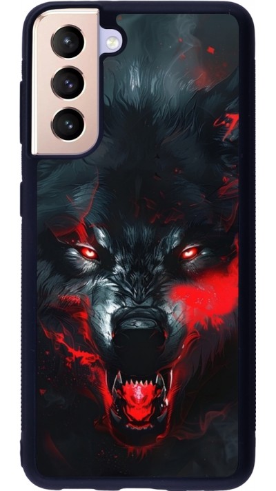 Samsung Galaxy S21 5G Case Hülle - Silikon schwarz Halloween 2024 mad werewolf