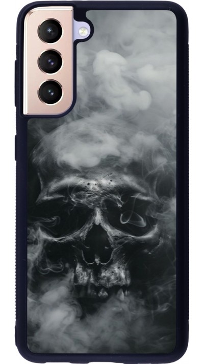Samsung Galaxy S21 5G Case Hülle - Silikon schwarz Halloween 2024 smoky skull