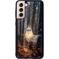 Samsung Galaxy S21 5G Case Hülle - Silikon schwarz Halloween 2025 Ghost in the forest