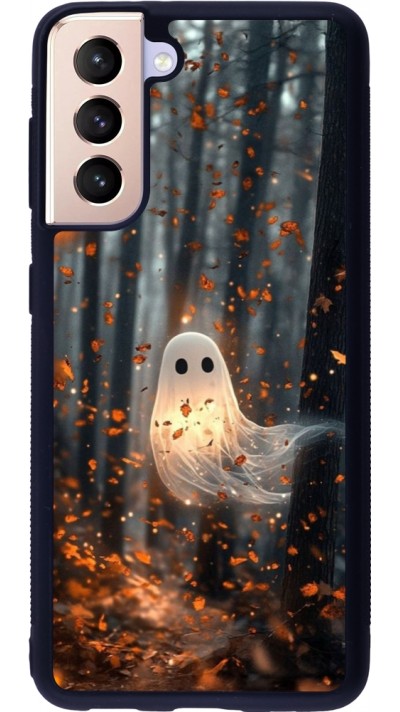 Samsung Galaxy S21 5G Case Hülle - Silikon schwarz Halloween 2025 Ghost in the forest