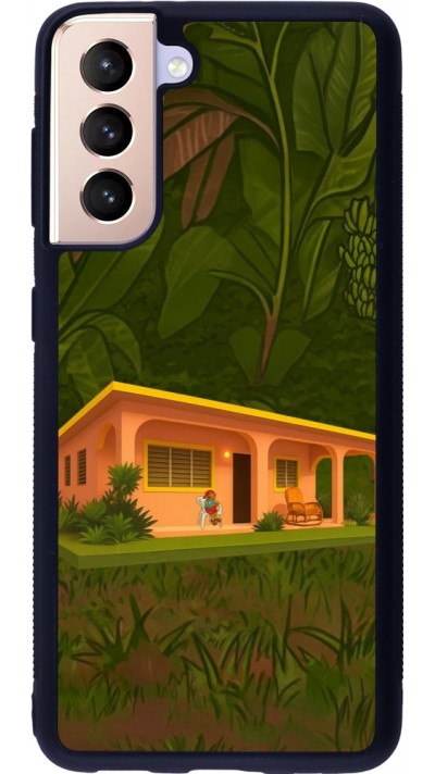 Samsung Galaxy S21 5G Case Hülle - Silikon schwarz Benitos house DTMF