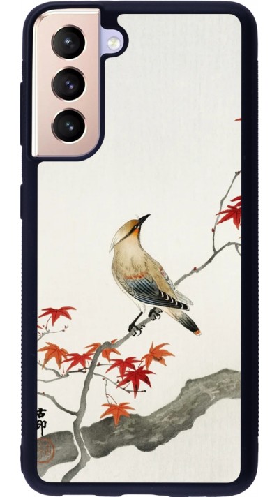 Samsung Galaxy S21 5G Case Hülle - Silikon schwarz Japanese Bird