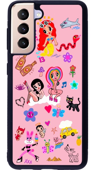 Coque Samsung Galaxy S21 5G - Silicone rigide noir Karol G La Bichota Manana Sera Bonito