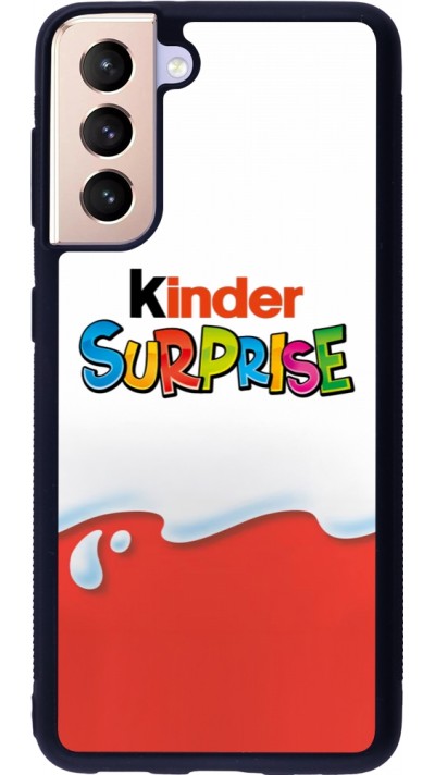 Coque Samsung Galaxy S21 5G - Silicone rigide noir Kinder Surprise